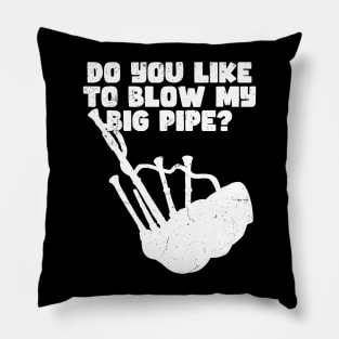 BAGPIPES GRUNGE WHITE Pillow