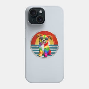 Retro Vintage Aesthetic Hippie Dog Phone Case