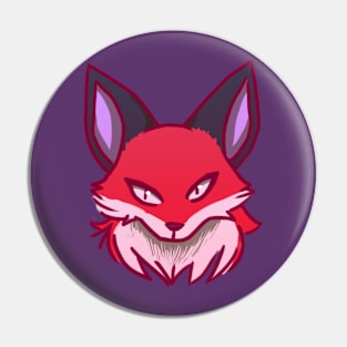 Fox Face (Pink) Pin