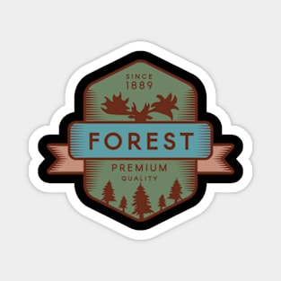 Vintage Forest Magnet