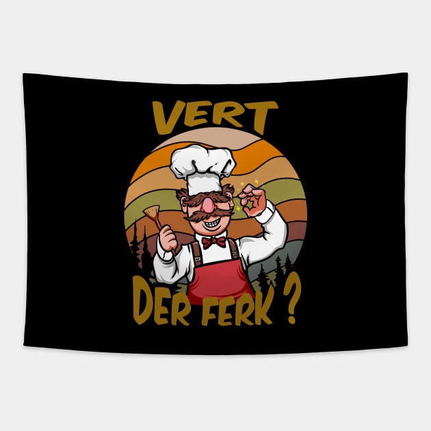 Vert Der Ferk cook Swedish Chef Tapestry by jimmiejones20
