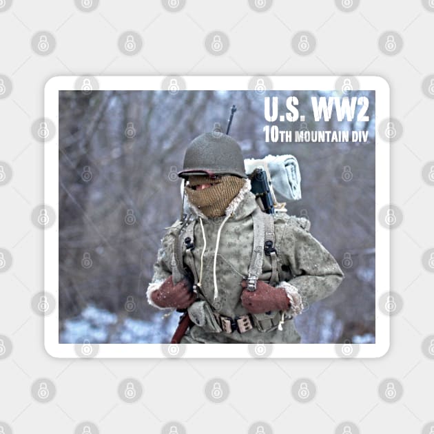 U.S. WW2 10th Mountain Division Magnet by Busybob