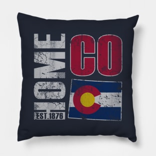 Colorado Home CO 1876 State Flag Pillow