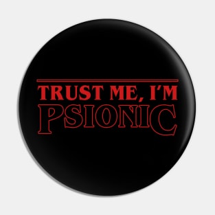 80's Psychic Telekinetic Science Fiction Slogan Pin