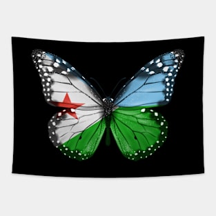 Djiboutian Flag  Butterfly - Gift for Djiboutian From Djibouti Tapestry