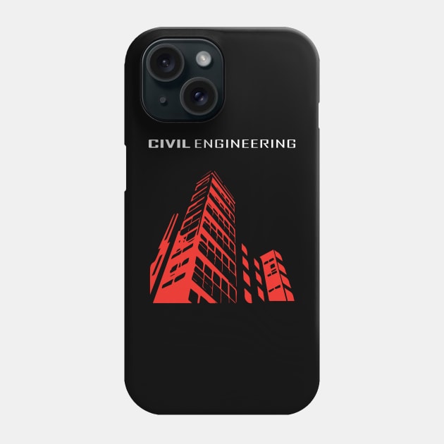 civil engineering building design logo text Phone Case by PrisDesign99