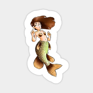 Northern Pike Mermaid Magnet