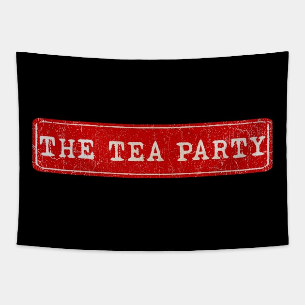 vintage retro plate The Tea Party Tapestry by GXg.Smx