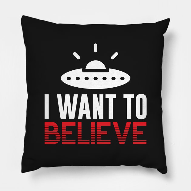 I Want to Believe Pillow by mstory