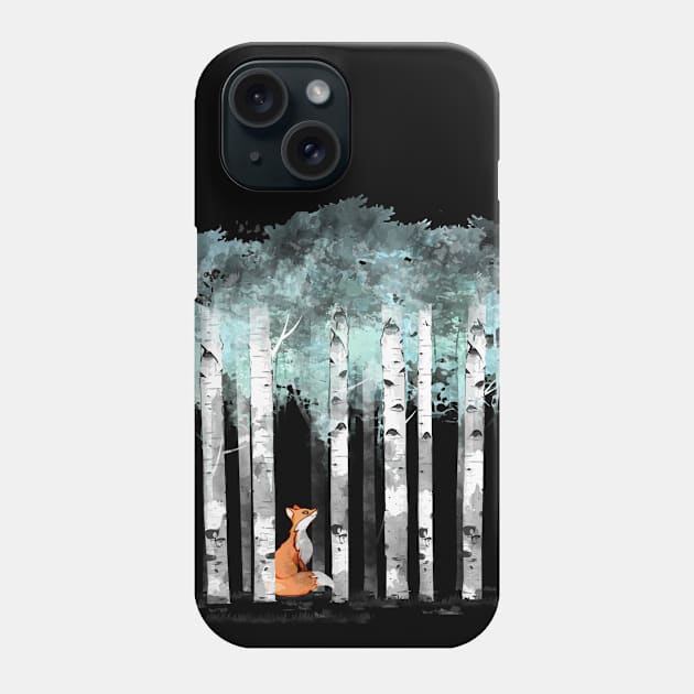 Rex Fox in the forest watercolor Phone Case by Collagedream