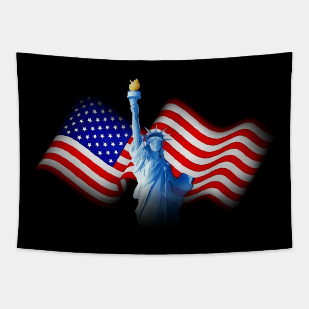 Independence Day Tapestry by gold package