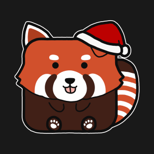 Funny Square Red Panda Christmas T-Shirt