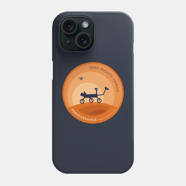 Mars Perseverance Day Silhouette Phone Case by Markadesign