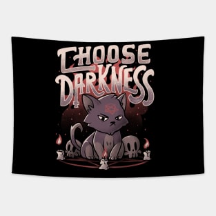 Choose Darkness - Cute Evil Cat Gift Tapestry