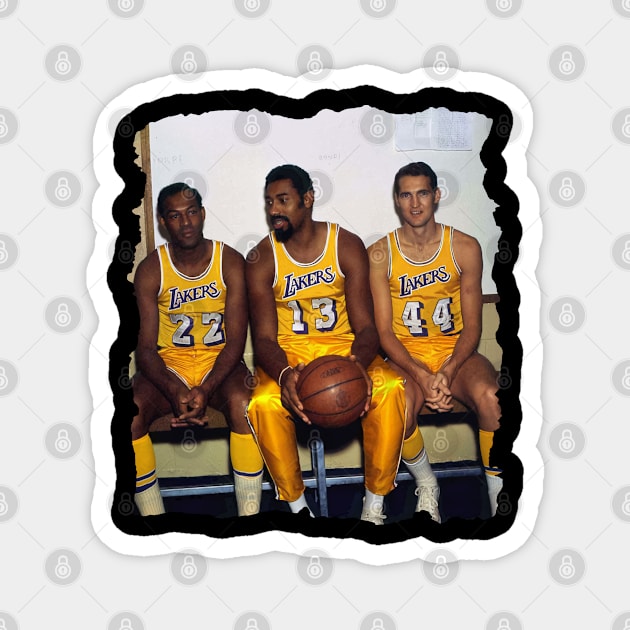 The LAKERS Big 3 (Elgin Baylor, Wilt Chamberlain and Jerry West) #2 Magnet by CAH BLUSUKAN