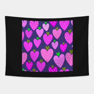 Strawberry hearts Tapestry