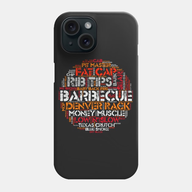 Barbecue T Shirt with 100 Grilling Terms for BBQ Experts Phone Case by SecondActTees