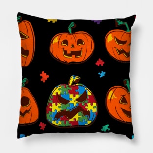 Dare To Be Different Pumpkin Autism Halloween Pillow