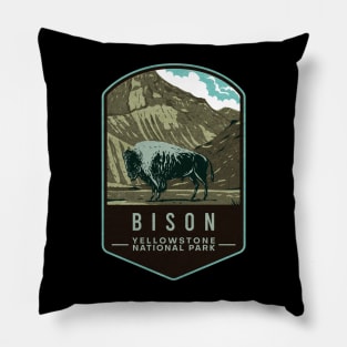 Yellowstone National Park Bison Pillow