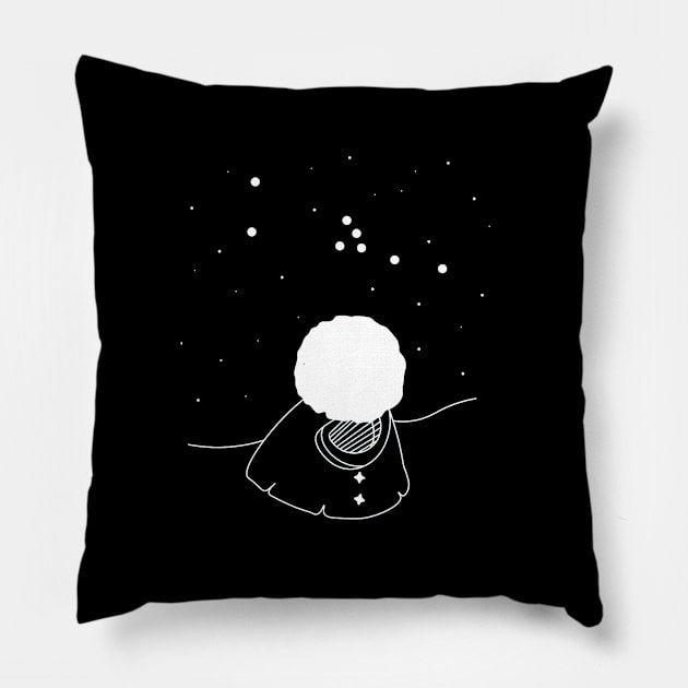 Sky Afro Hair Kid Pillow by Hedgie's Store