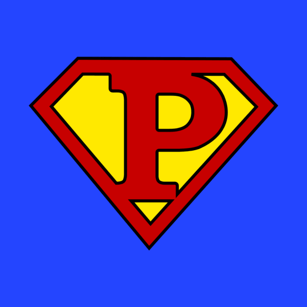 Superhero Symbol Letter P by NextLevelDesignz