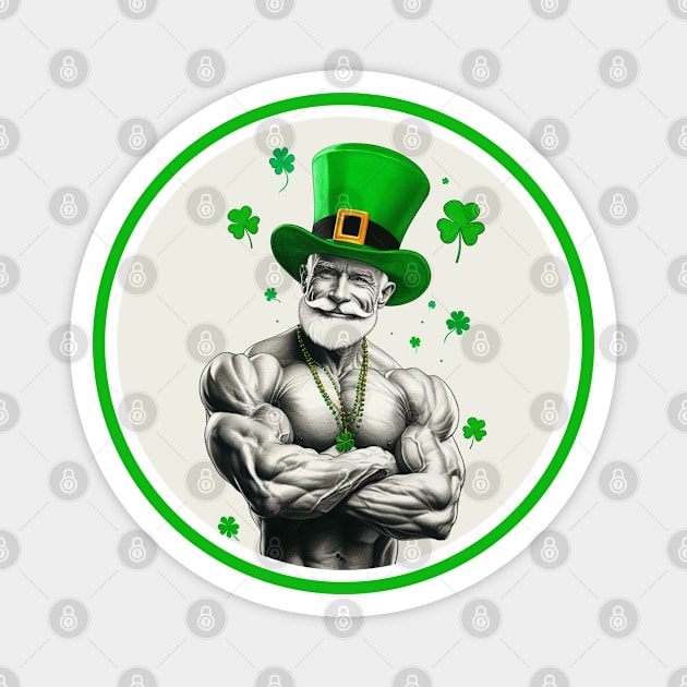 Happy St Patricks Muscle Daddy Day Magnet by muscle