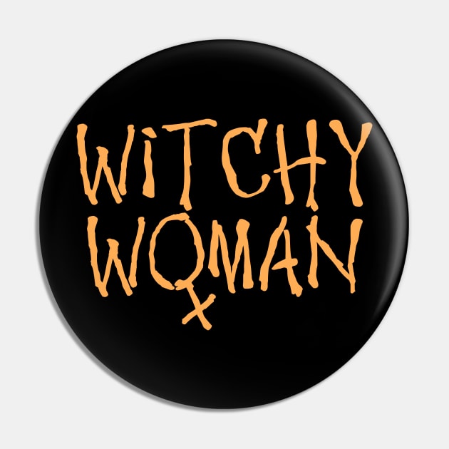 Wiccan Occult Witchcraft Witchy Woman Pin by Tshirt Samurai