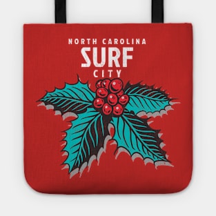 Surf City, NC Christmas Vacationing Holiday Holly Tote