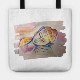 Watercolor Art Buddha Tote