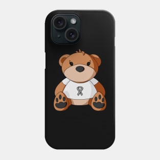 Brain Cancer Awareness Teddy Bear Phone Case