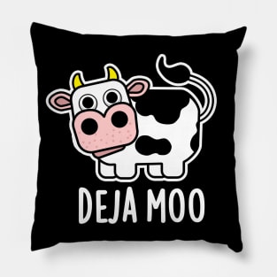 Deja Poo Cute Cow Poop Pun Pillow