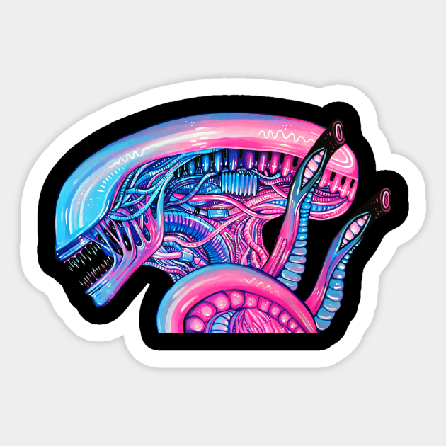 Cotton Candy Alien - Alien - Sticker