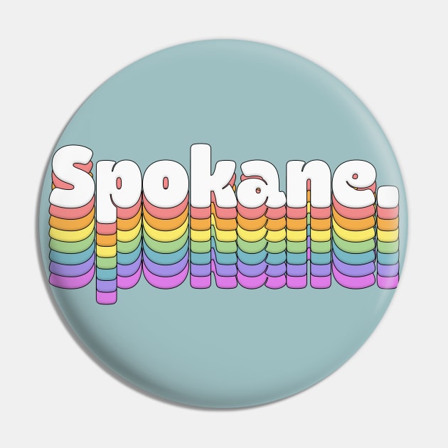 Spokane \\// Retro Typography Design Pin by DankFutura