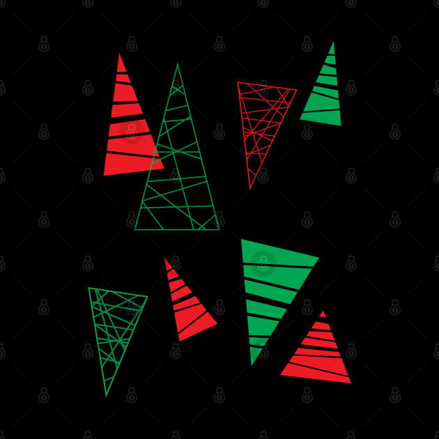 Abtract Christmas Trees by ShawnIZJack13
