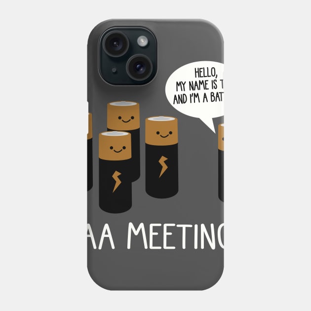 AA MEETING Phone Case by toddgoldmanart