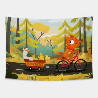 The little taxi driver fox Tapestry