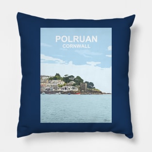 Polruan River Fowey Cornwall. Cornish gift Kernow Travel location poster, St Austell Pillow