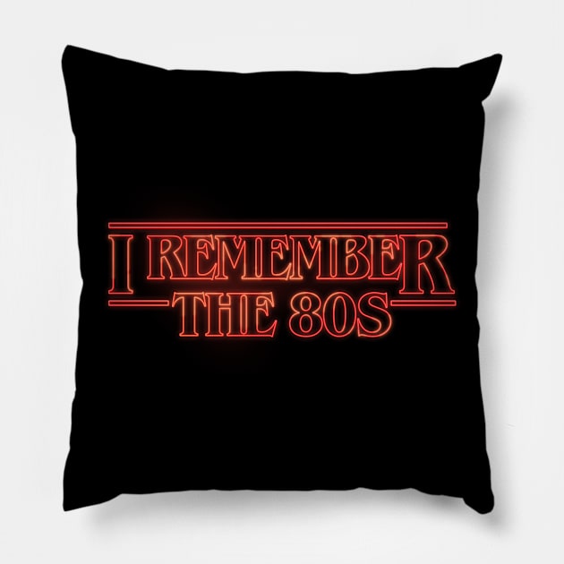 I Remember the 80s #strangerthings Pillow by andrew_kelly_uk@yahoo.co.uk