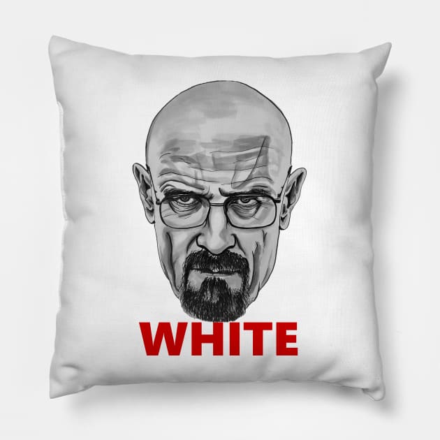 My illustration of Walter White (Breaking Bad) Pillow by smadge