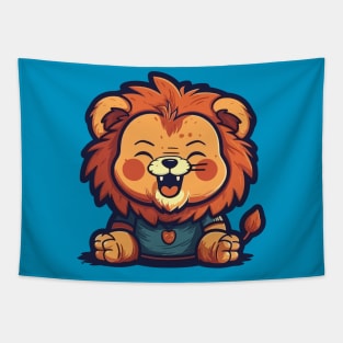 Baby lion laught Tapestry