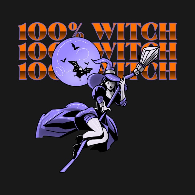 100% Witch by MCAL Tees