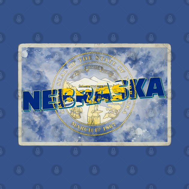 Nebraska vintage style retro souvenir by DesignerPropo