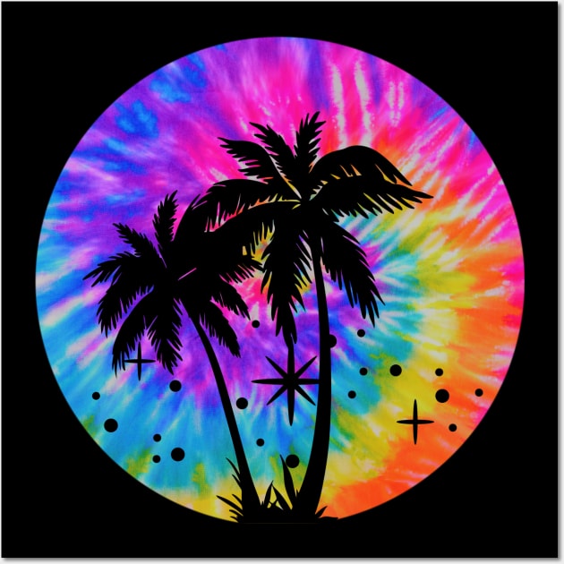 Rainbow Tie Dye With Palm Trees Beach Tropical Cool T-Shirt Rainbow Tie Dye With Palm Trees Beach Tropical Cool T-Shirt