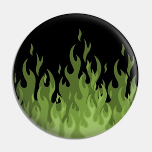 Gooders Green flames Pin