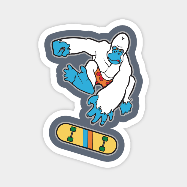 Kick-Flip Yeti Magnet by Seventoes