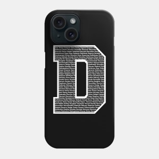 D White Phone Case