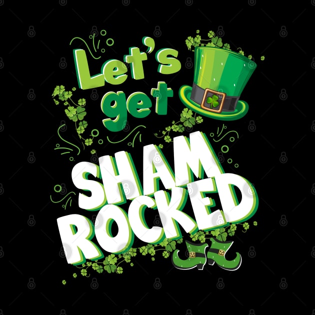 Let’s Get Shamrocked Funny Cute St Patricks Day Lets get Shamrocked Irish cute funny Leprechaun Hat by BoogieCreates