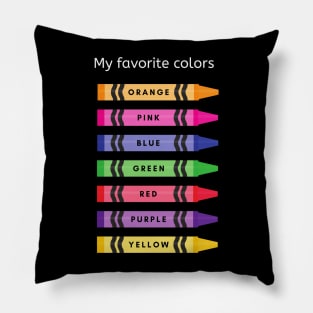 My favorite colors Pillow