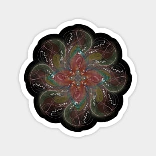 Delicate swirly mandala Magnet