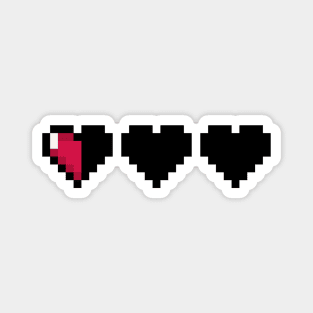 Video Game Hearts – Very Low Health Magnet